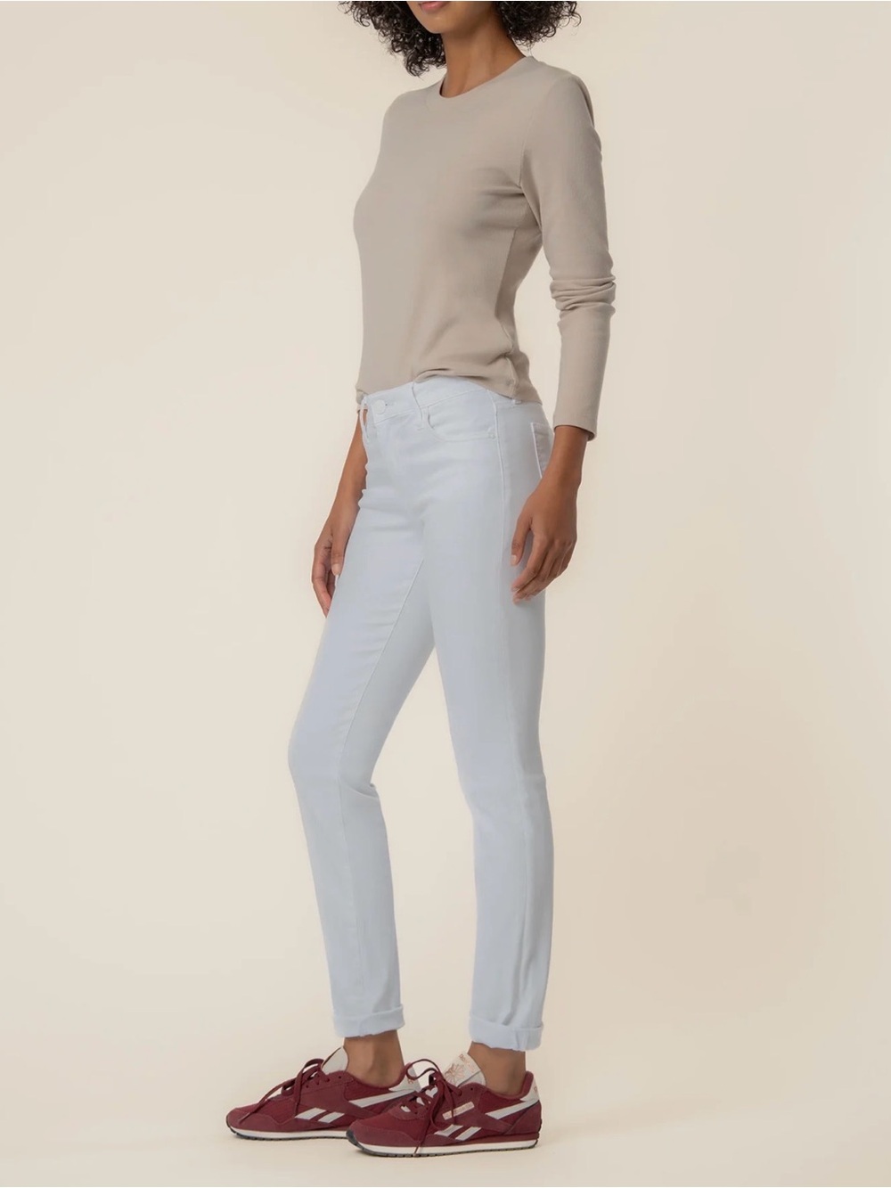 Kut From The Kloth Catherine Boyfriend Jeans in Optic White - Picture 2 of 14